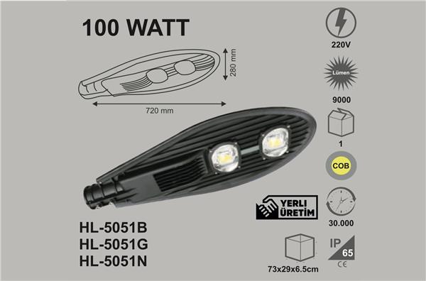 100 Watt Cob Led Sokak Armatürü